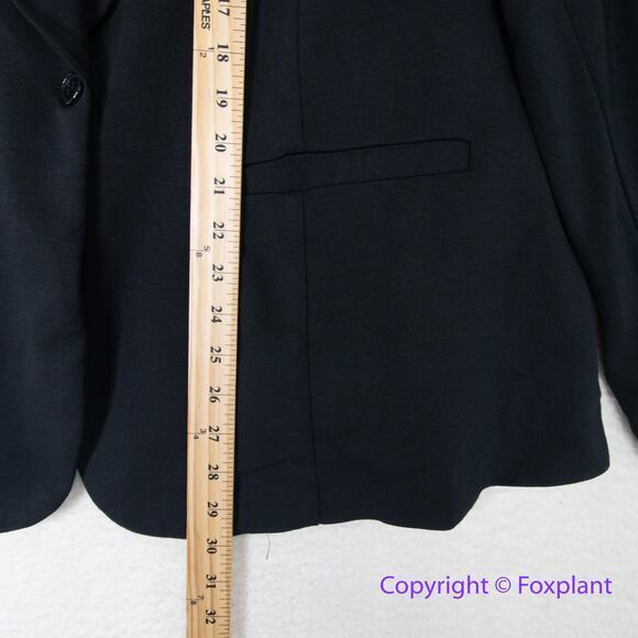 New! Eloquii black blazer one button, shoulder pads, size 20 - Picture 5 of 14